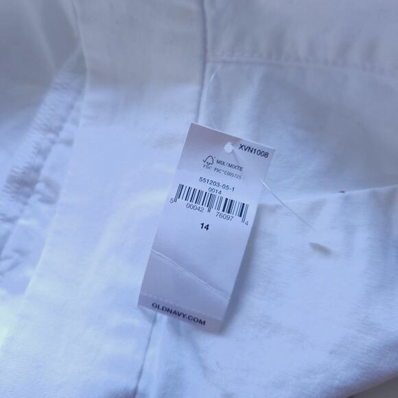 NEW Old Navy Everyday Shorts Size 14 White Summer Coastal Neutral Shorts - Picture 4 of 4